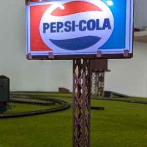 HO /OO Scale Road Side Billboard/ Signage (Lighted)
