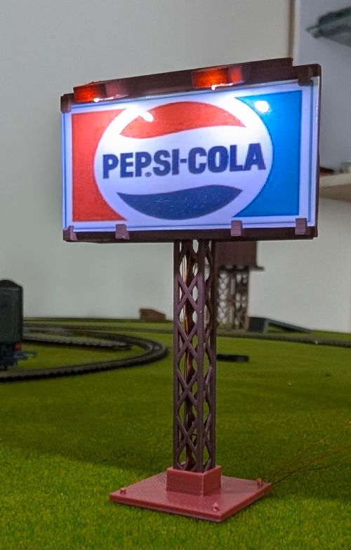 HO /OO Scale Road Side Billboard/ Signage (Lighted)