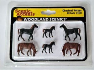 HO Scale Scenic Accents A1842 Chestnut Horses