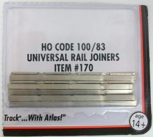 ATLAS HO CODE 100/80 Universal Rail Joiners #170 (48 pieces)