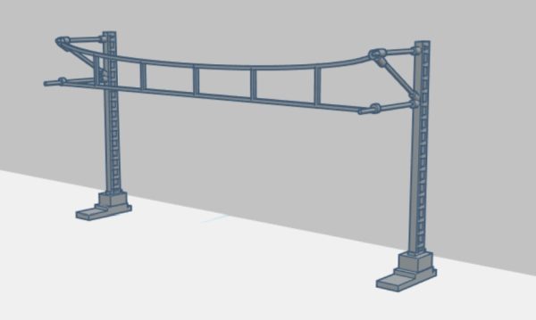 HO / OO Scale 3D Printed Overhead Catenary (2 Pack) - Image 2