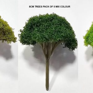 HO /OO Scale 8cm Green Trees (5 Pack)