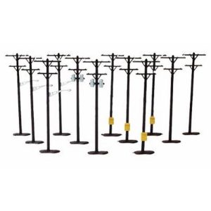 HO/ Scale Utility Poles Life Like Brand 12 Pieces