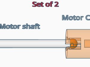 Universal Coupler for DC Toy Motors (For 2mm Motor shaft) Pack of 4