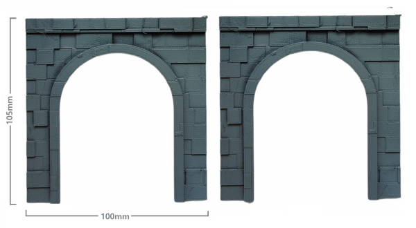 HO/OO Scale 3D Printed Tunnel Wall  (2-Pieces)