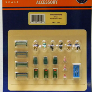 HO SCALE LIONEL 1957260 SIDE WALK SCENE (20 PIECES)